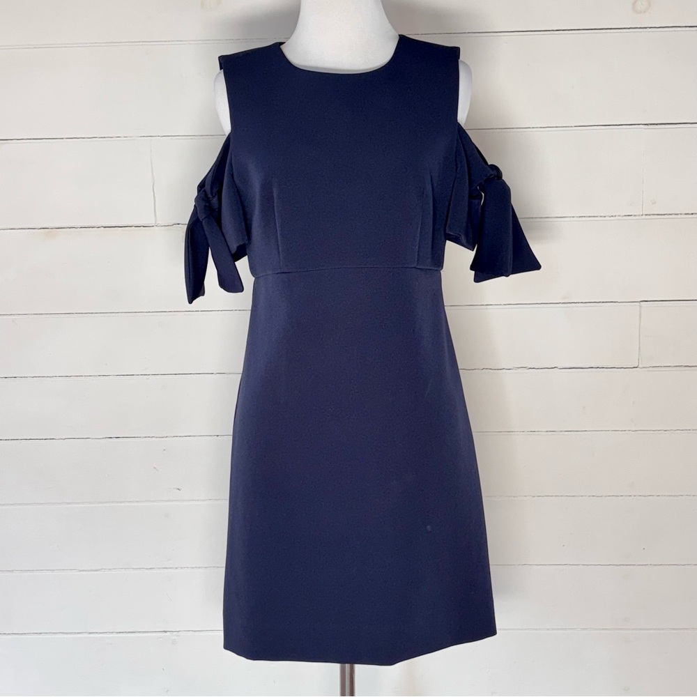 NWOT Milly Woman’s Navy Blue Drop-Tie Sleeve Sheath Dress Size 4